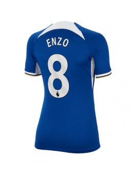 Billige Chelsea Enzo Fernandez #8 Hjemmedrakt Dame 2023-24 Kortermet